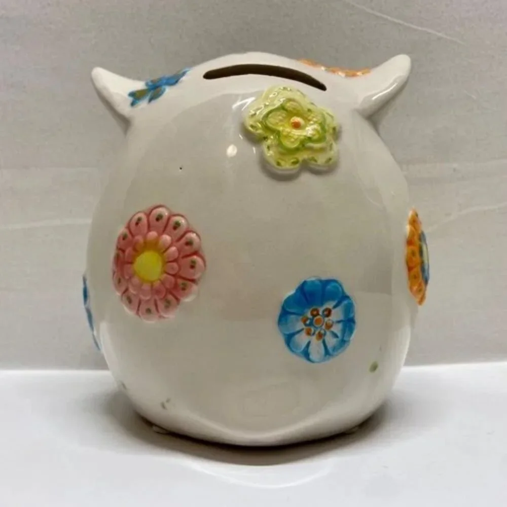 Vintage Pier 1 Owl Piggy Bank 5